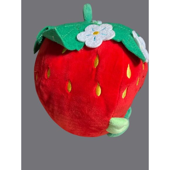 Moose Shopkins Strawberry Plush Bank Red & Green Felt Leaf Flower Accent - Picture 7 of 12